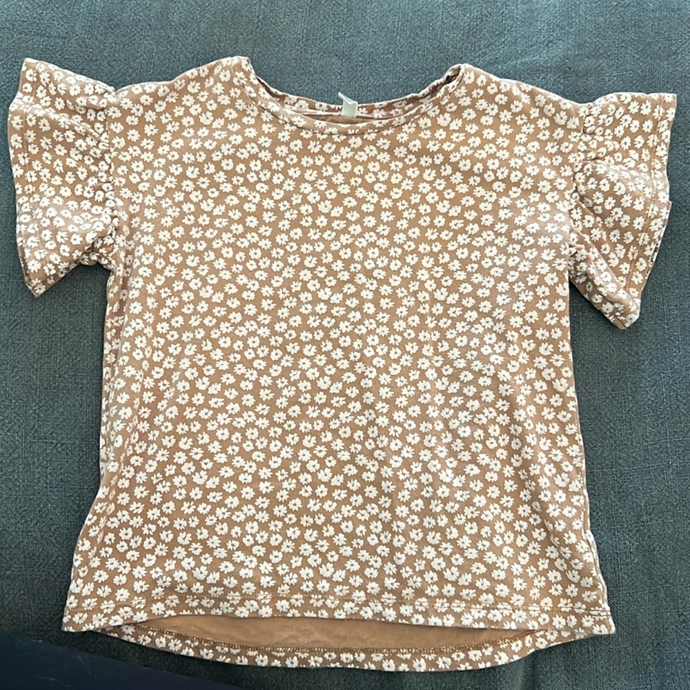 Rylee & Cru Terra Cotta Ditsy Flutter Tee